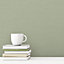 Grandeco Linen Textured Plain Wallpaper, Dark Sage Green