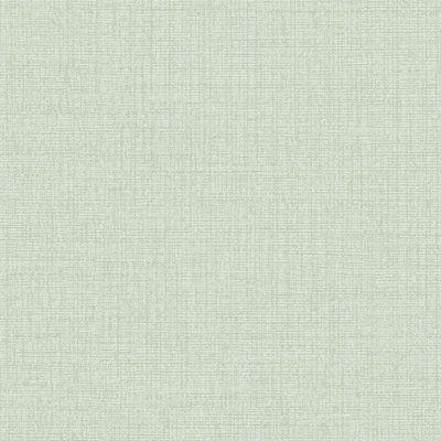 Grandeco Linen Textured Plain Wallpaper, Sage Green