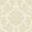 Grandeco Louisa Damask Cream metallic & glitter Textured Wallpaper