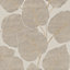 Grandeco Luxor Giant Leaf Textured Wallpaper, Natural