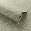 Grandeco Margot Filigree Metallic Damask Textured Wallpaper, Sage Green