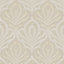 Grandeco Margot Ornamental Filigree Metallic Damask Textured Wallpaper, Neutral