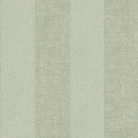 Grandeco Margritte Textured Wide Stripe Wallpaper, Green
