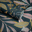 Grandeco Matisse Tropical Leaves Textured Wallpaper, Black Pink