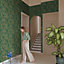 Grandeco Maui Palm Frond Leaf Textured Wallpaper, Green Gold