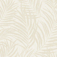 Grandeco Maui Palm Frond Leaf Textured Wallpaper, Neutral