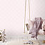 Grandeco Medallion Bows Nursery Textured Wallpaper, Pink