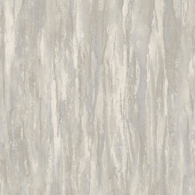 Grandeco Meteora Distressed Painted Plaster Effect Textured Wallpaper, Neutral Tones