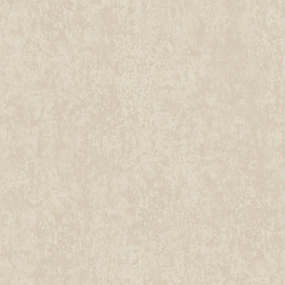 Grandeco Mikaya Plaster Plain Blown Vinyl Wallpaper, Beige