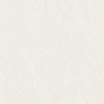 Grandeco Mikaya Plaster Plain Blown Vinyl Wallpaper, White