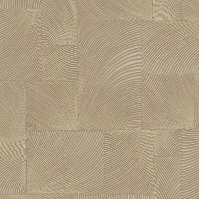 Grandeco Murio Log Cabin Cut Wood Effect Blown Vinyl Wallpaper, Natural Taupe