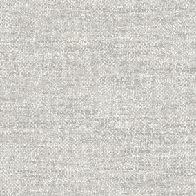 Grandeco Omuri Boucle Twill Effect Semi-plain Blown Vinyl Wallpaper, Grey