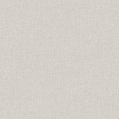 Grandeco Panama Plain Textured Linen Fabric Wallpaper, Grey