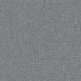 Grandeco Panama Plain Textured Linen Fabric Wallpaper, Grey