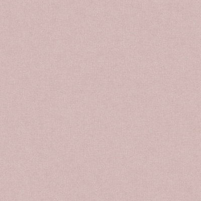 Grandeco Panama Plain Textured Linen Fabric Wallpaper, Pink