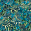 Grandeco Paradise Jungle Painted Flower Blue & Green Textured Wallpaper