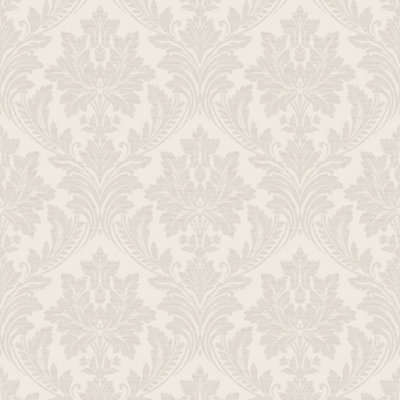 Grandeco Pattano Classical Luxury Damask Taupe Wallpaper