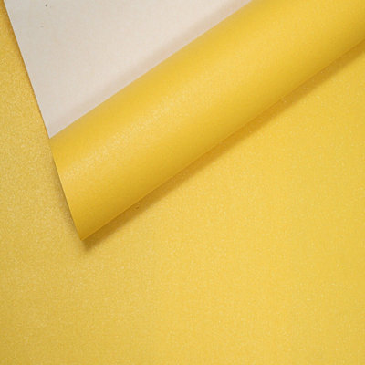 Grandeco Plain Yellow Glitter Sparkle Metallic Sheen Textured Wallpaper