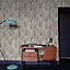 Grandeco Planked Wooden Wall Textured Wallpaper, White
