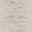 Grandeco Rocca Distressed Textured Striped Concrete Grey and Rose Gold Metallic Wallpaper