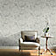 Grandeco Rossetti Acanthus Leaves Scroll Smooth Wallpaper, Grey