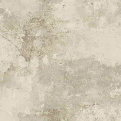 Grandeco Rustic Old Town Plaster Distressed Concrete Textured Wallpaper, Taupe