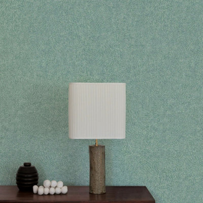 Grandeco Santiago Swirled Stitch Textured Blown Vinyl Wallpaper, Green