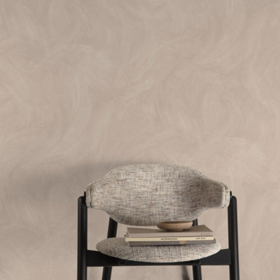Grandeco Serra Rustic Limewash Chalk Paint Distressed Plaster Effect Textured Wallpaper, Blush Pink