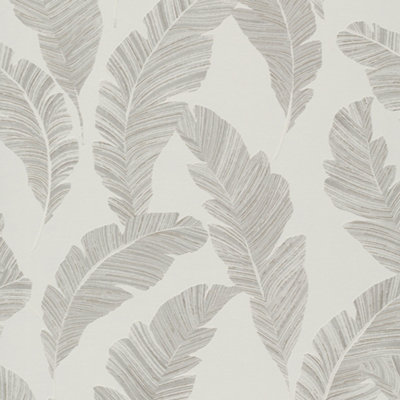 Grandeco Sila Feather Blown Vinyl Textured Wallpaper, Grey