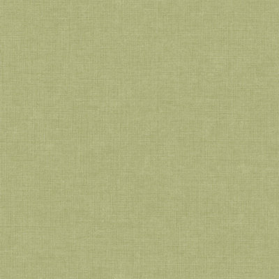 Grandeco Solena Fabric Weave Hessian Textured Plain Walllpaper, Apple Green