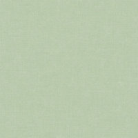 Grandeco Solena Fabric Weave Hessian Textured Plain Walllpaper, Light Green