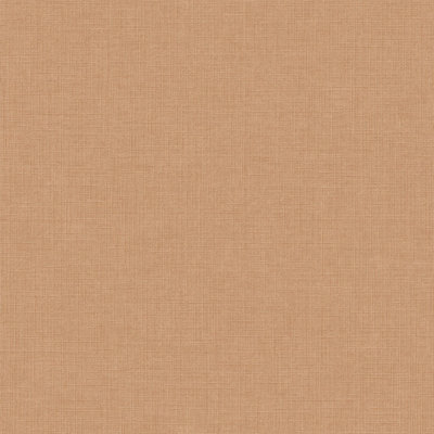 Grandeco Solena Fabric Weave Hessian Textured Plain Walllpaper, Terracotta