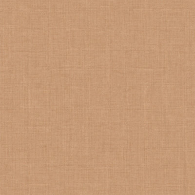 Grandeco Solena Fabric Weave Hessian Textured Plain Wallpaper, Terracotta