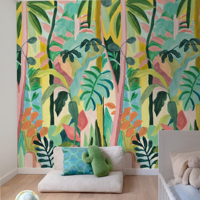 Grandeco Sunda Kids Nursery Jungle 3 panel repeatable Mural 1.59 x 2.8m ...