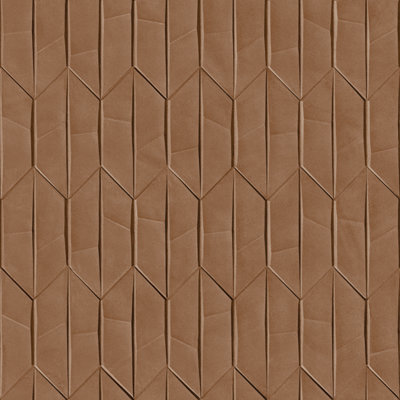 Grandeco Sveg Cut Stone Photographic Effect Textured Wallpaper, Copper Brown