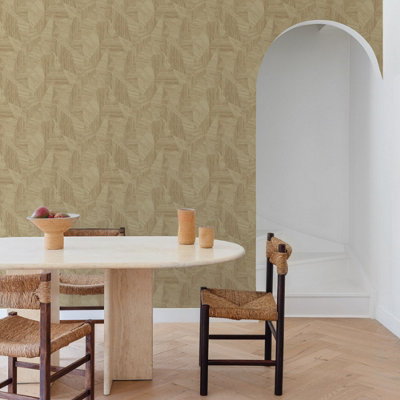 Grandeco Talenso 3D Parquet Wood Effect Blown Vinyl Wallpaper
