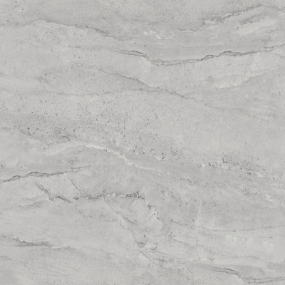 Grandeco Tallab Marble Stone Effect Textured Wallpaper, Grey