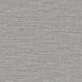 Grandeco Telma Slubbed Fabric Hessian Textured Luxury Wallpaper Grey