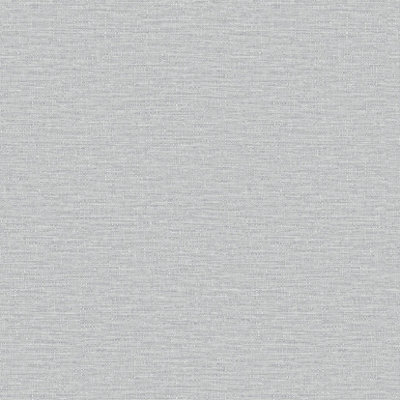 Image showcasing Grandeco Telma Slubbed Fabric Hessian Textured Luxury Wallpaper Light Grey