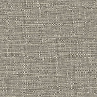 Grandeco Telma Slubbed Fabric Hessian Textured Luxury Wallpaper Mocha Brown