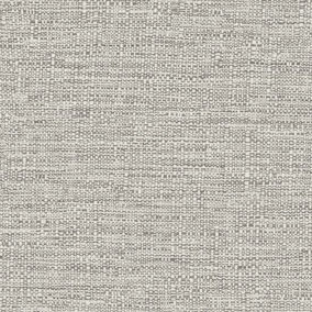 Grandeco Telma Slubbed Fabric Hessian Textured Luxury Wallpaper Neutral Marl