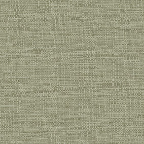 Grandeco Telma Slubbed Fabric Hessian Textured Luxury Wallpaper Sage Green
