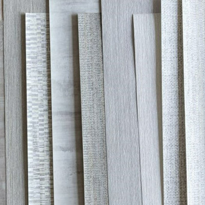 Grandeco Twill Plain Fabric Textured Wallpaper, Grey