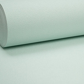 Grandeco Vert Pale Green Aqua Textured Cotton Backed Vinyl Wallpaper