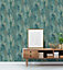 Grandeco Vincenzo Distressed Luxury Italian plaster Green Wallpaper
