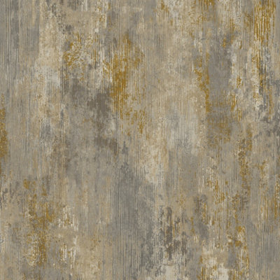 Grandeco Vincenzo Distressed Luxury Italian Plaster Wallpaper Taupe