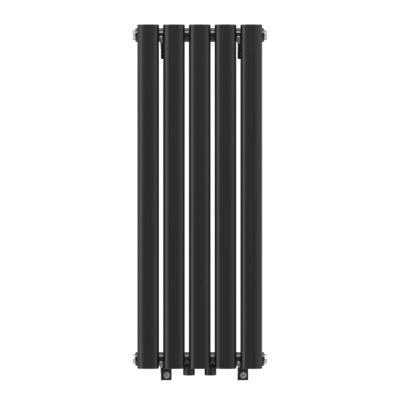Granitan Axis Vertical Column Radiator Black Powder-coated Steel 800 x ...