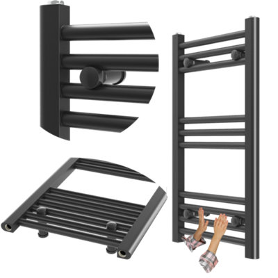 Granitan Breno Bathroom Radiator 40x80cm Black Towel Radiator Bathroom ...