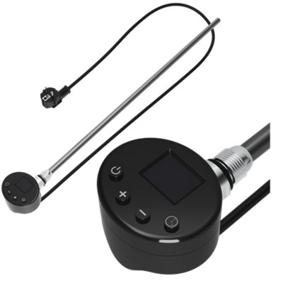 Granitan Electric Heating Element for Bathroom Radiator LCD 300W Black