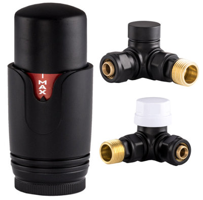 Granitan Thermostatic Radiator Valve 3 Way Connection Lockable 12 Inch ...